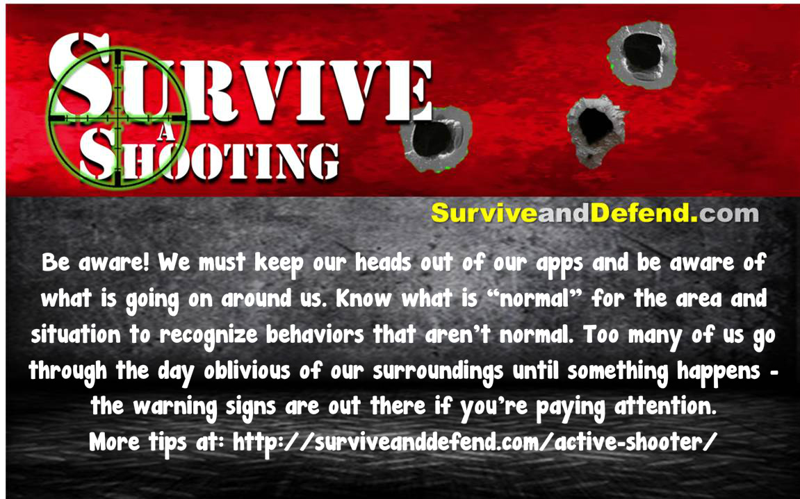 Active Shooter Tip – Be Aware!